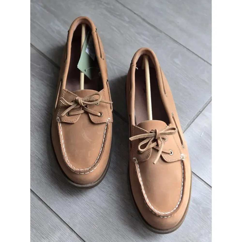 Goodfellow & Co Men's Bennett Genuine Leather Loafers Cognac Brown Size 11.5 NWT